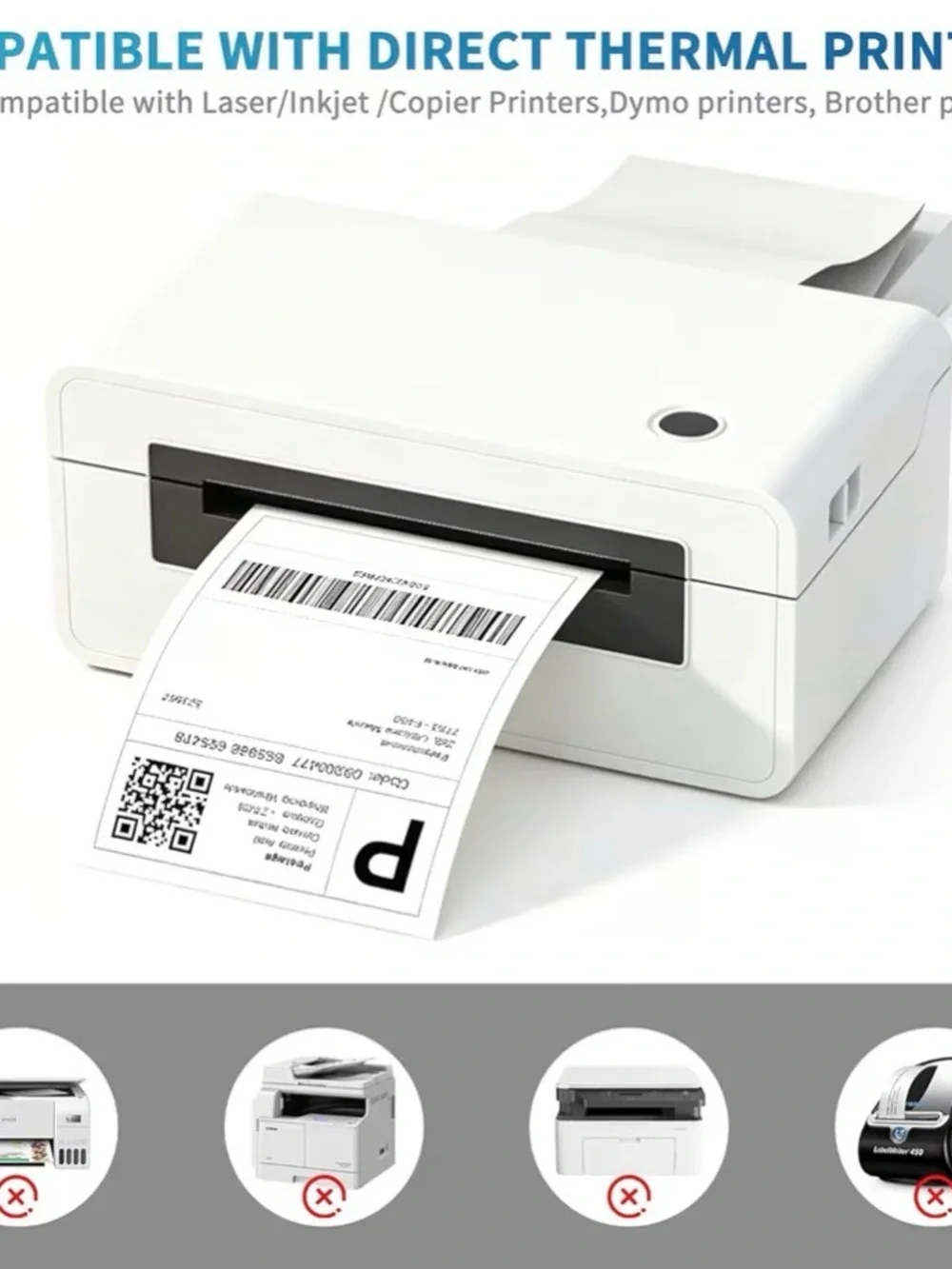 New Sticker Thermal Shipping Labels Pack of 500 4x6 Waterproof Strong Adhesive